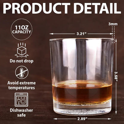 Engraved Whiskey Glass For Dad, Personalized Our First Father's Day Together Unique Gift